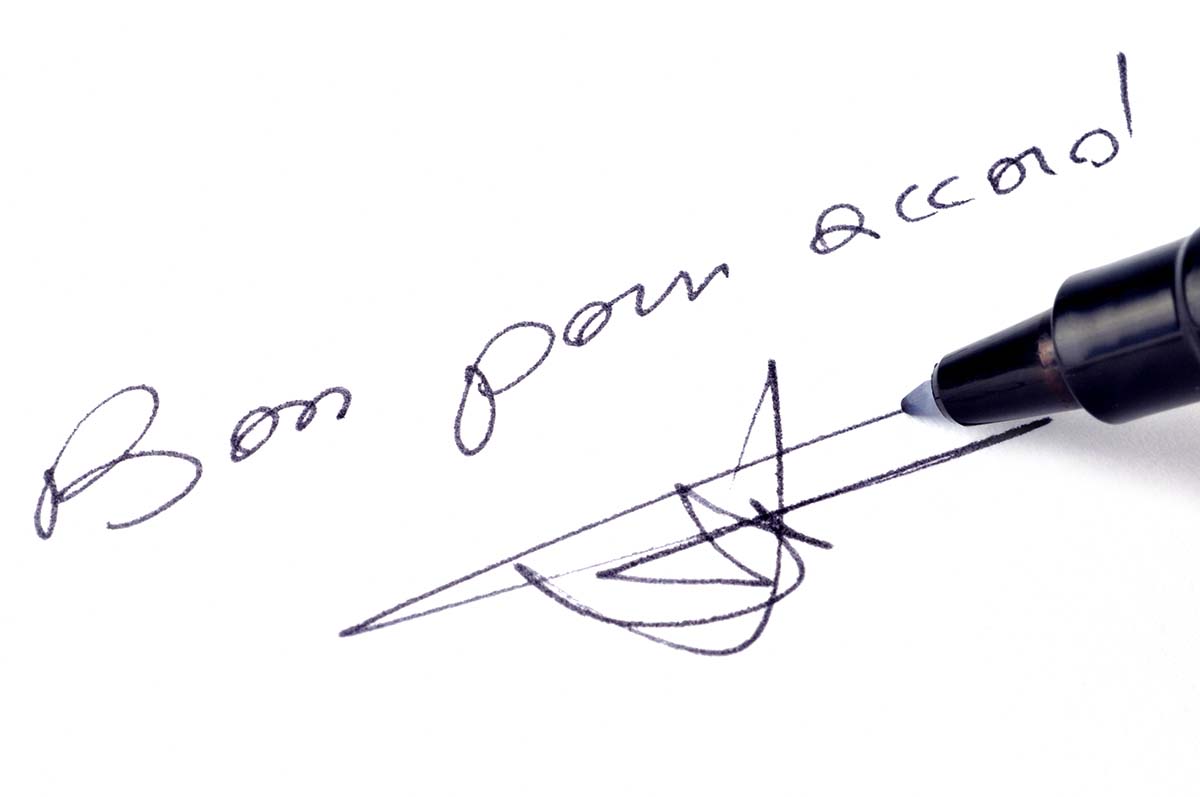 Unnecessary initials with the electronic signature