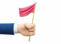 Main avec drapeau Hand holding a flag