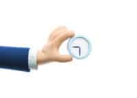 Main avec horloge Hand holding a clock